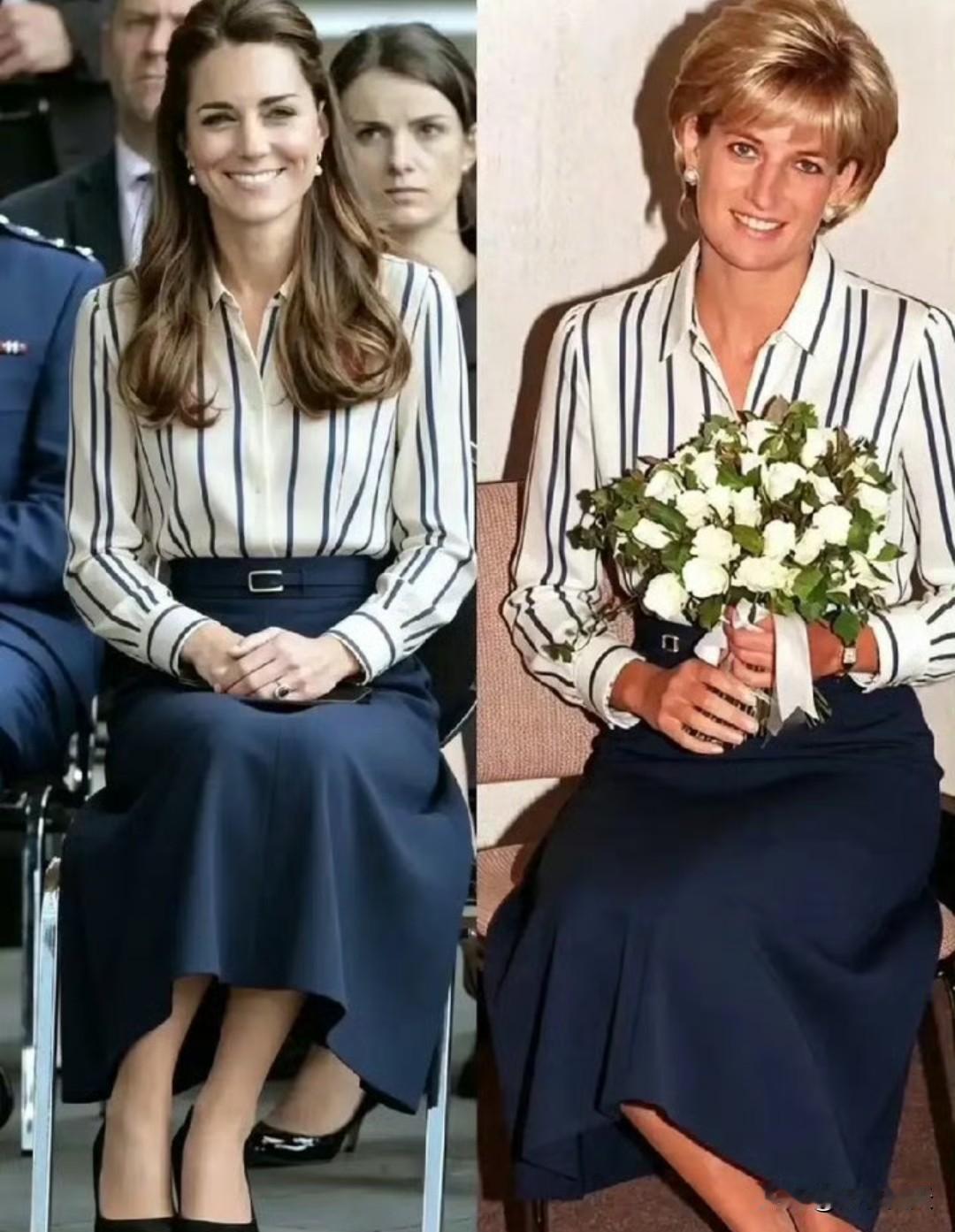 凯特王妃穿上戴安娜一样的衣服，婆媳俩谁更漂亮？​​​