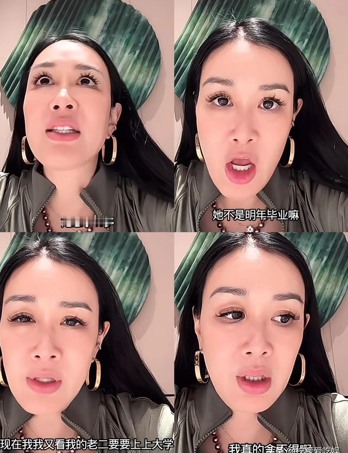 她没哭晕在厕所，是被网上的声音压得喘不过气。钟丽缇发视频说，二女儿IB考了42