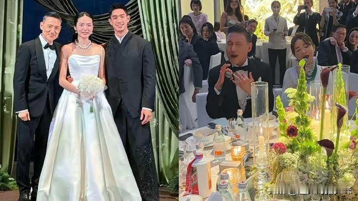 往届港姐亚军的儿子大婚，被指抢光媳妇的风头恭喜恭喜，恭喜这位资深港姐再次升级做