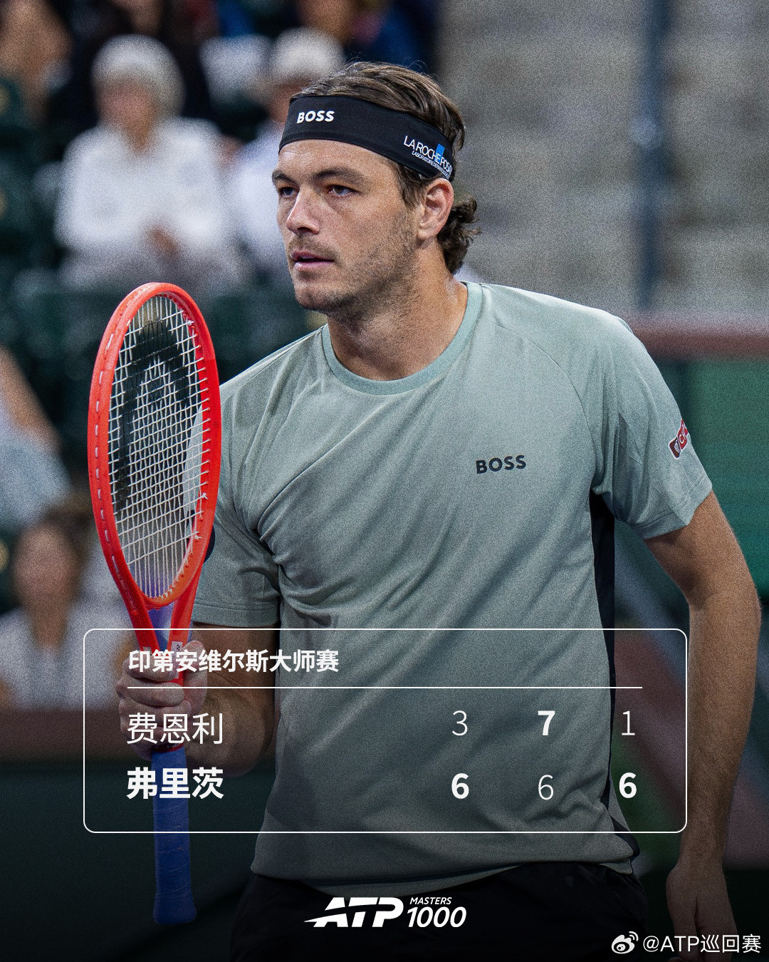 弗里茨苦战晋级💪ATP1000印第安维尔斯大师赛第二轮，2022年赛会冠军、