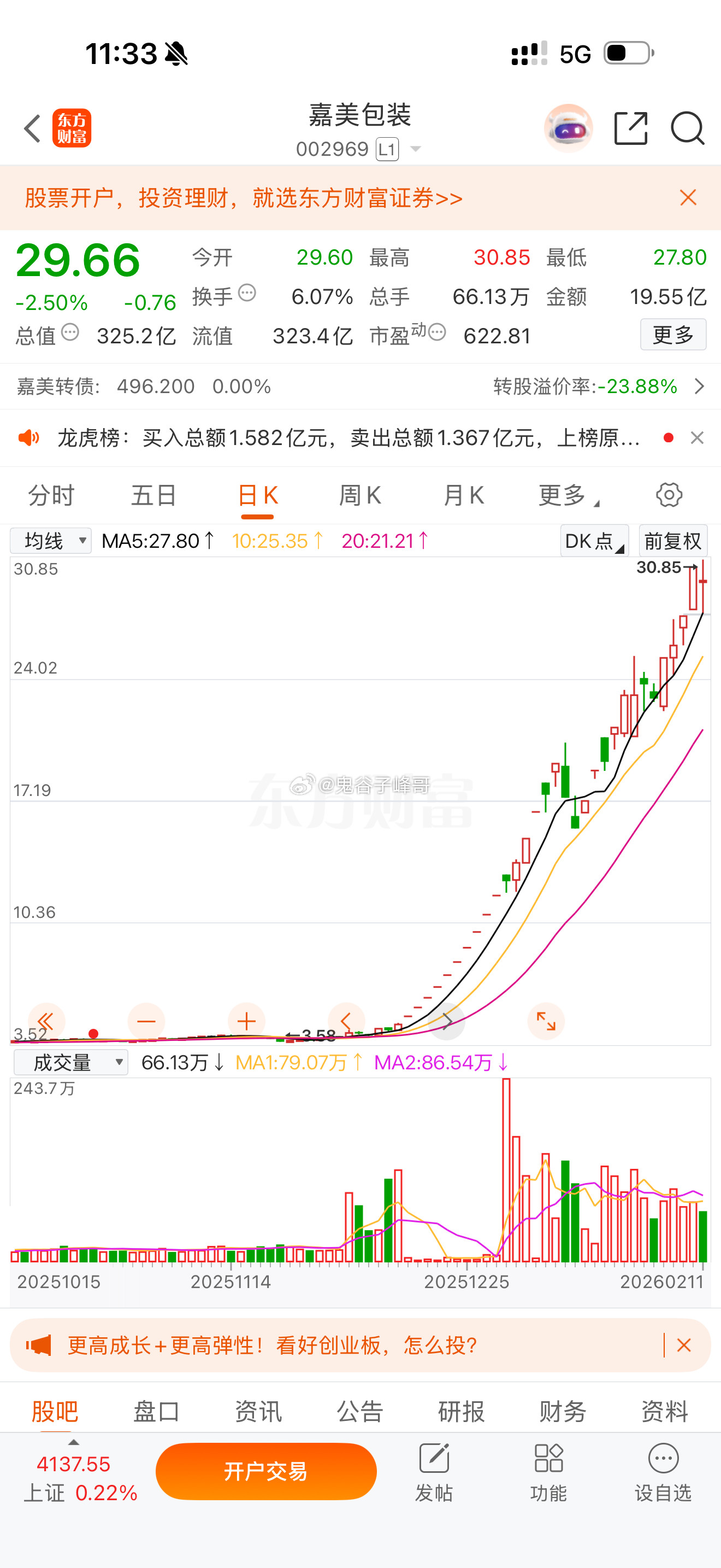 嘉美包装002969强者恒强！