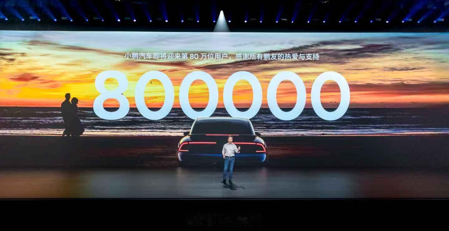 小鹏汽车即将迎来第80万位用户。​​​