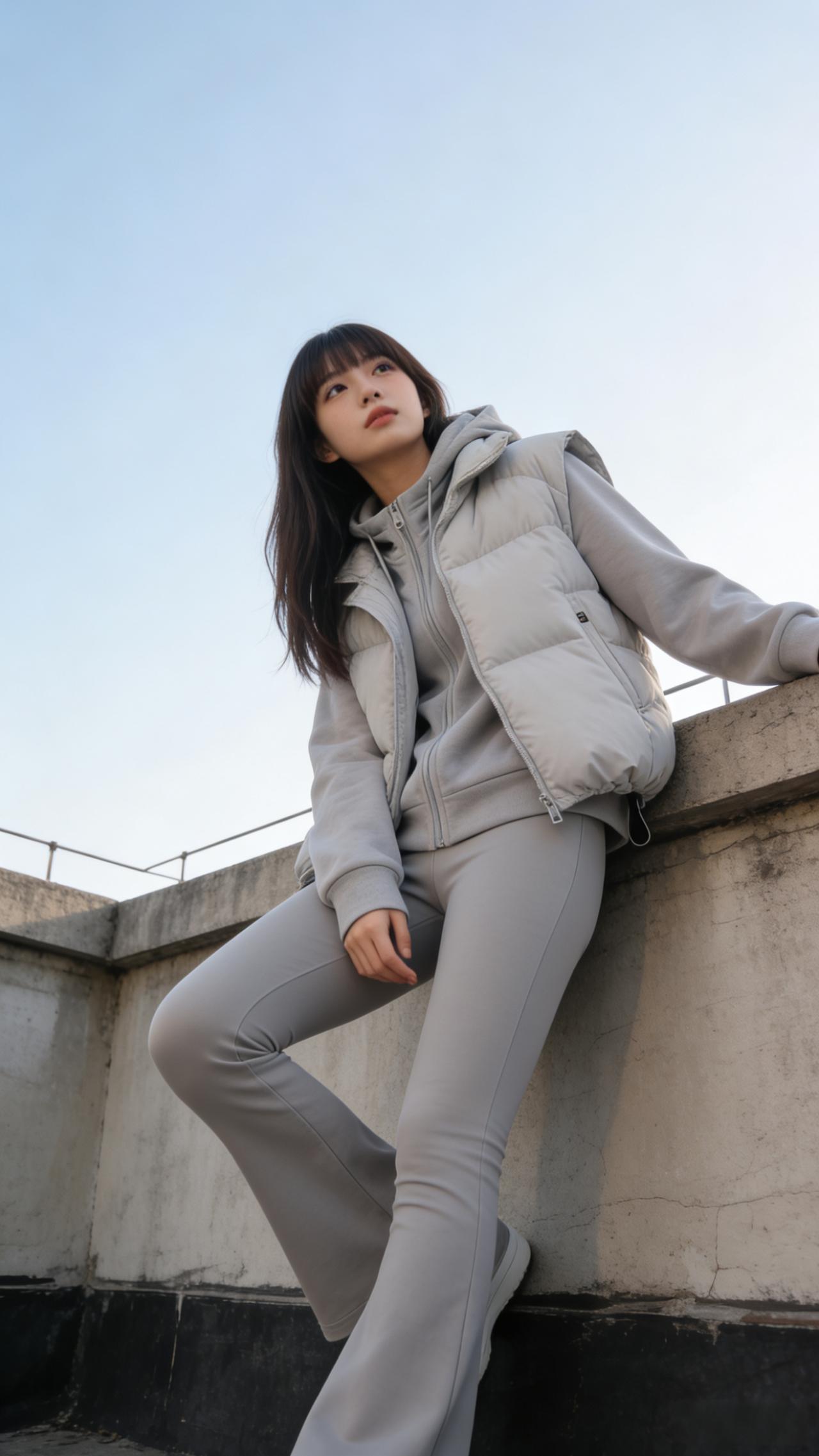 都市少女风穿搭，灰色休闲套装，轻松自在！女孩子怎么穿搭既时尚又好看?