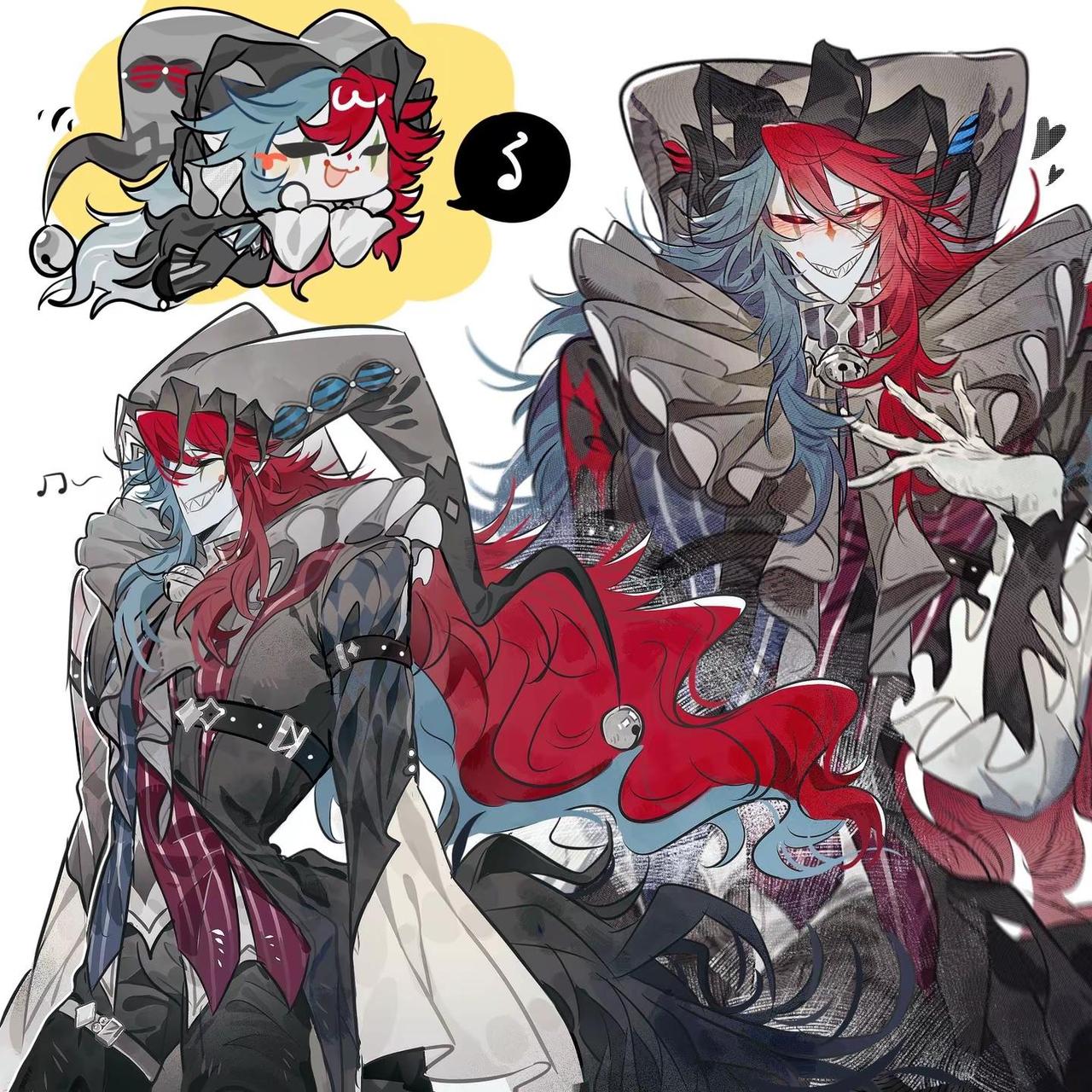 衣服都是y/n设计的。被小丑困住Jester