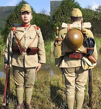 抗战时期，中日单兵装备的差距真的不是一般的大啊！鬼子普通士兵的单兵配置是三八式