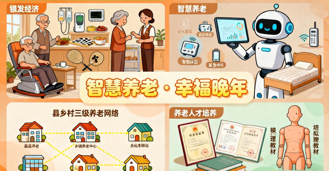 银发经济+智慧养老双轮驱动!未来老人的生活,可能比年轻人还“潮”!1.