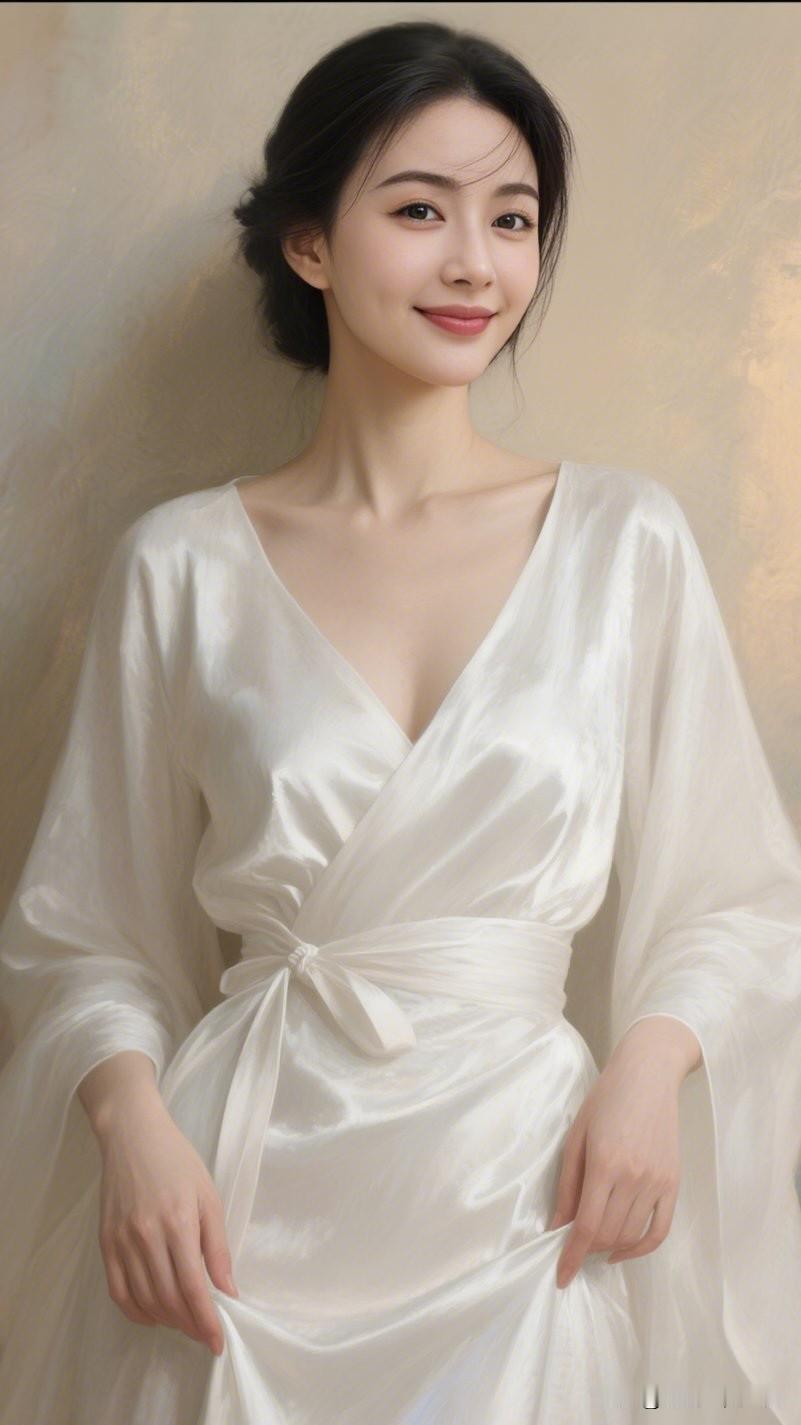 玉人如花，轻纱掩面笑。照片记录你眼中的美温柔优雅的白色长裙，尽显女性柔美气质