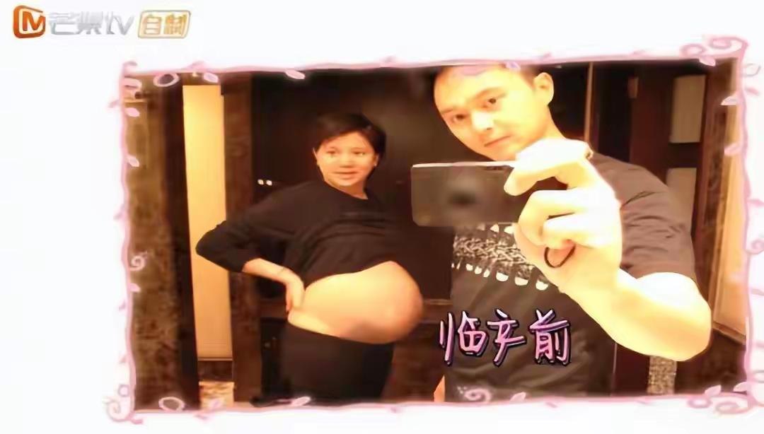 那年袁咏仪怀孕，她腰粗肚大的。产后她身材恢复得很好呀，图二抱着儿子的她身材似模特