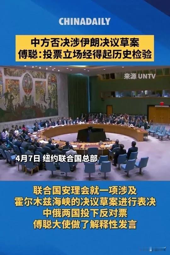 这下可真是有意思了，安理会开会直接变成了吵架现场。就因为一份关于霍尔木兹海峡