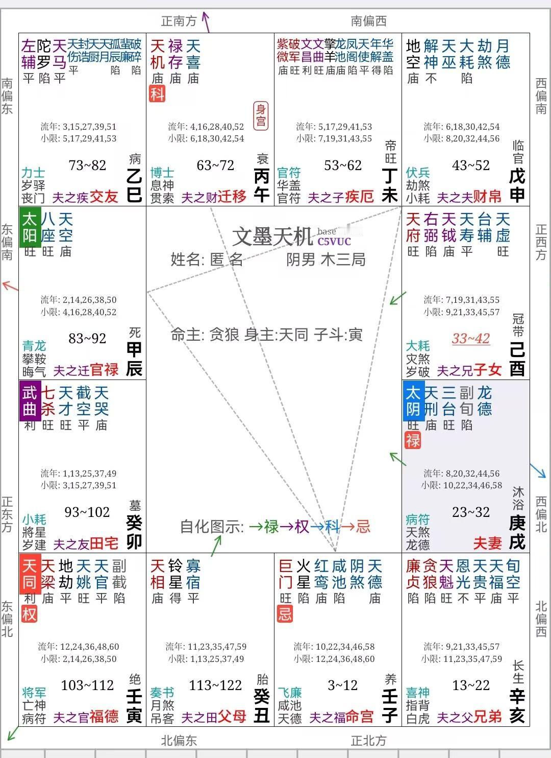 紫微斗数性格解析20251102命主命宫在子位，紫微生肖是老鼠，说明命主是一