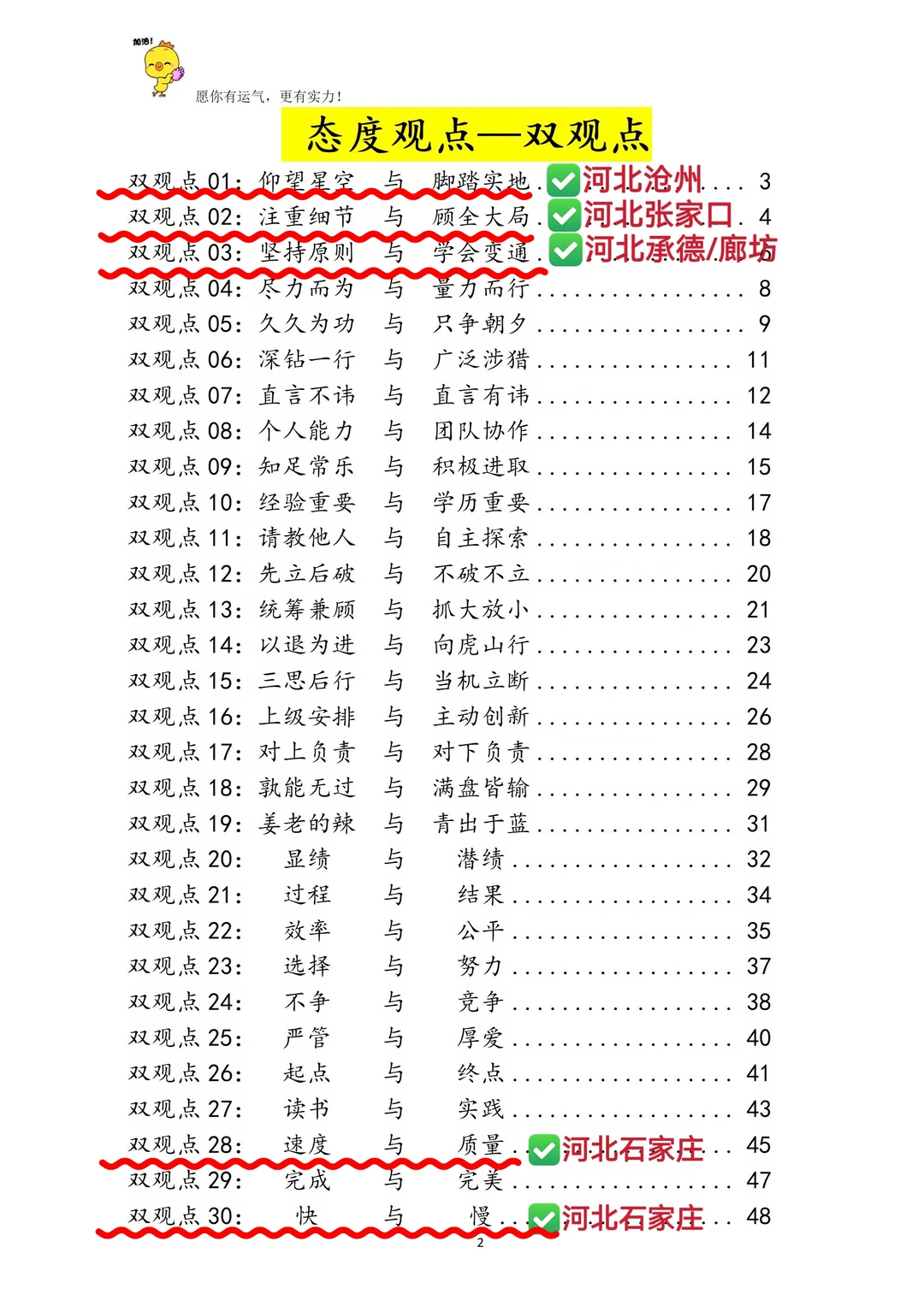 这不妥妥就是事业单位态度观点的题库嘛！