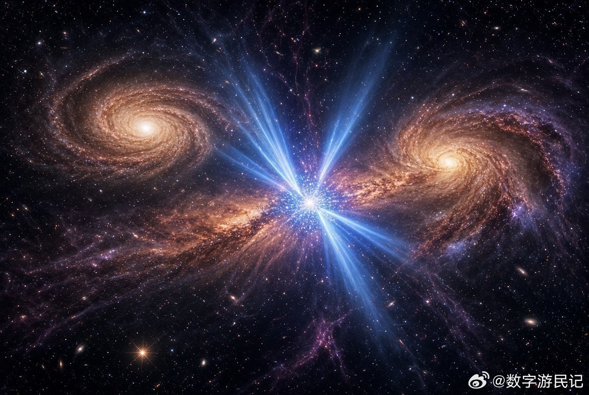 宇宙撞击现场：詹姆斯·韦伯望远镜在银河潮汐尾中发现宇宙首个确认的“光子逃逸口”想