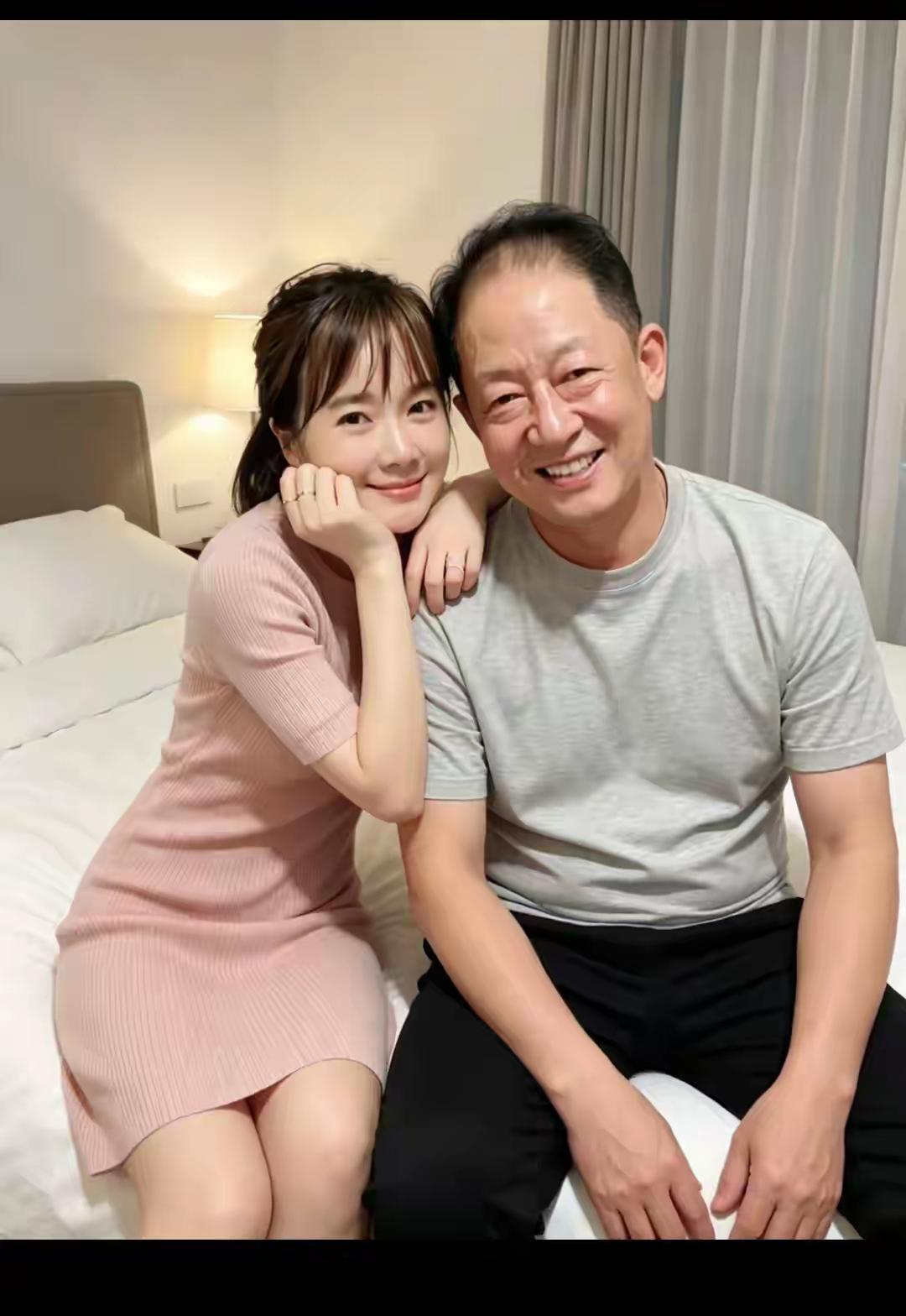 王志文笑出了男人的骄傲，因为左小青靠在他肩膀上露出了小迷妹一样的笑容！男人最自豪