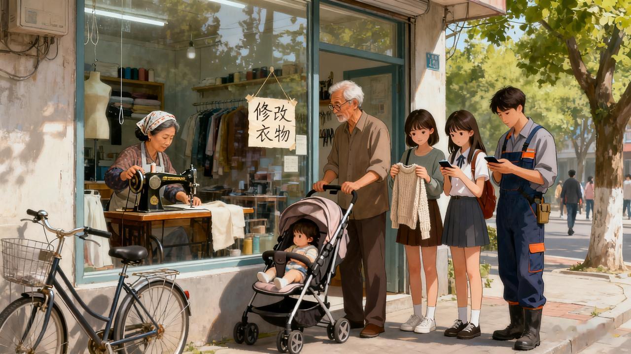 我有一件大衣穿在身上很空，冬天来了容易灌风不暖和，于是想到要拿去修改。许久没