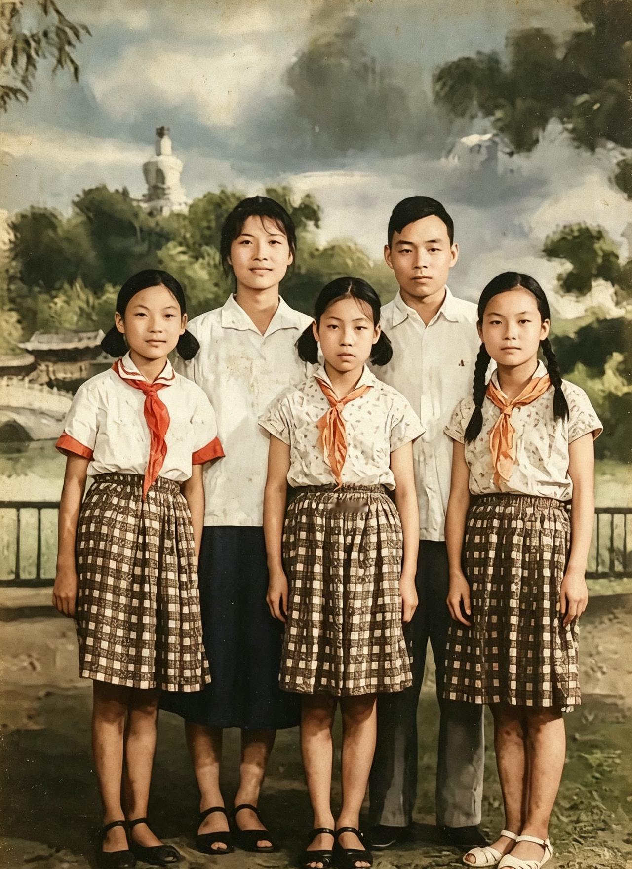 上世纪60年代，阴法唐将军一家人的珍贵留影。阴法唐作为首批进藏的18军干部，曾任