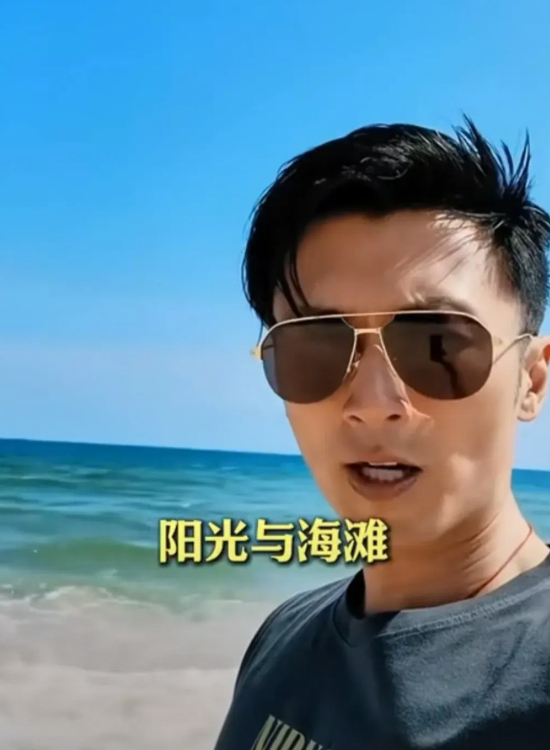 谢霆锋被骂惨了，他发了一个视频，说自己在南澳岛，看看这里的阳光和沙滩，看了景色，