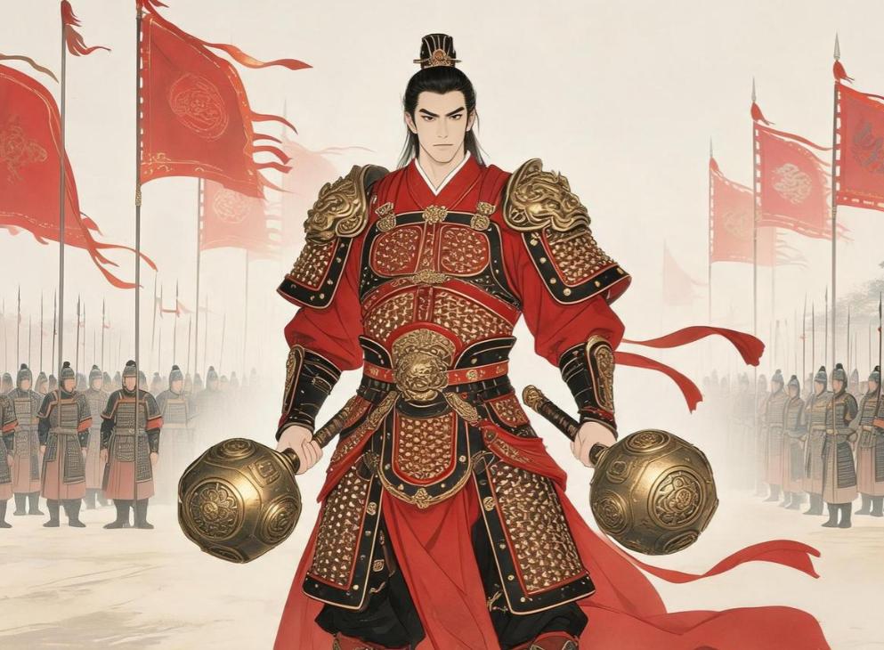 李元霸一对金锤重800斤，他对李世民说：二哥，论招式之妙，世间只有一人，能跟