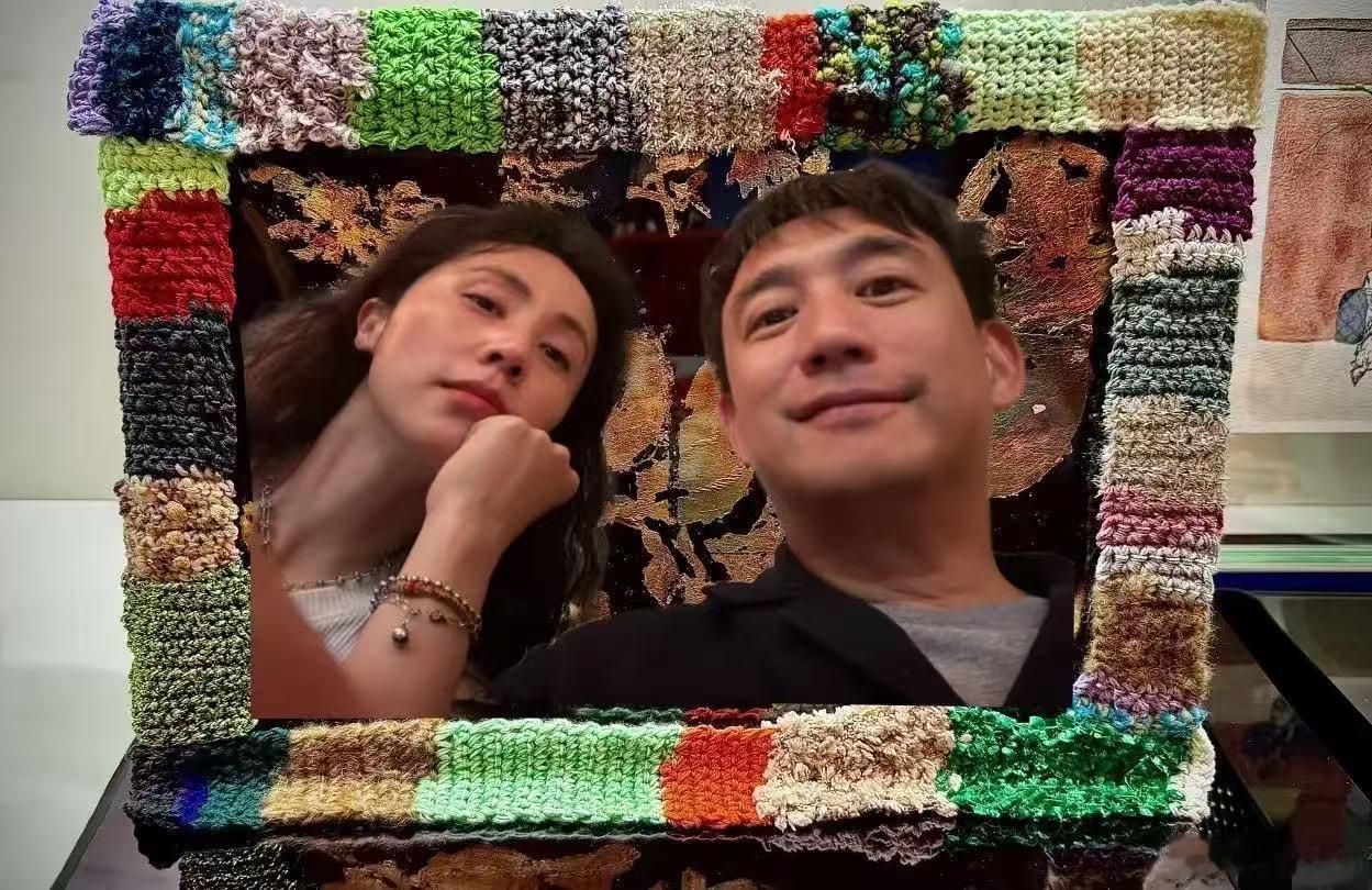 孙莉用碎线头制作相框，这审美从动手能力也太强了