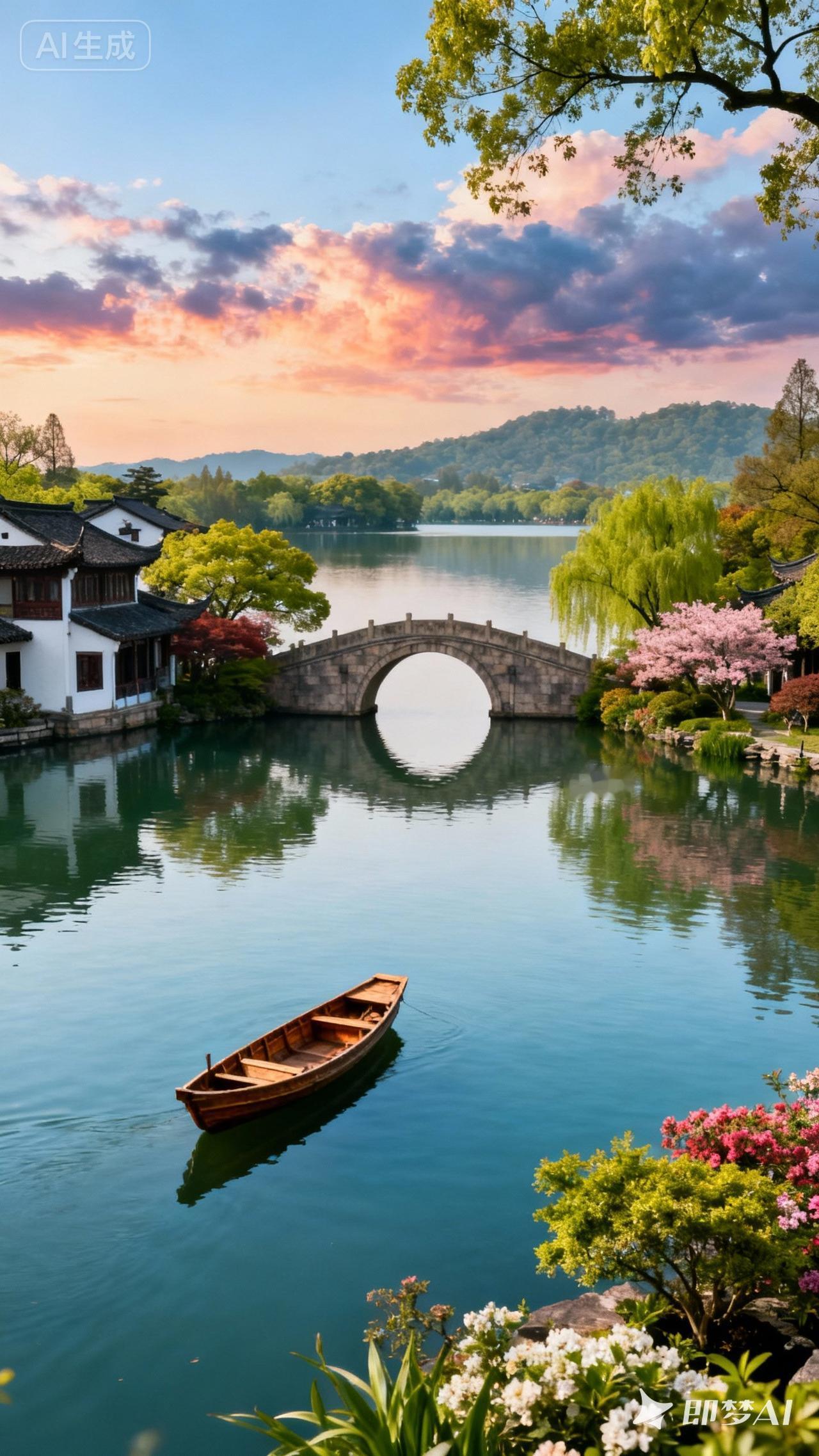 看到“池边看鱼跃”这个上联，一下子就来了兴致。有人对“桥畔见伊来”，画面感十足，