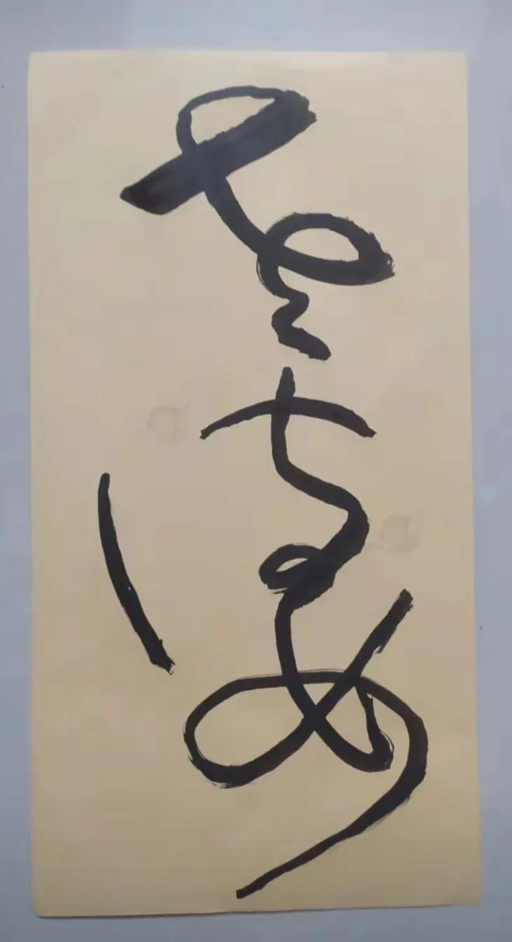 哪位网友能认出来这是什么字？是三个字还是两个字？草书是线条的艺术，是书法的最高境