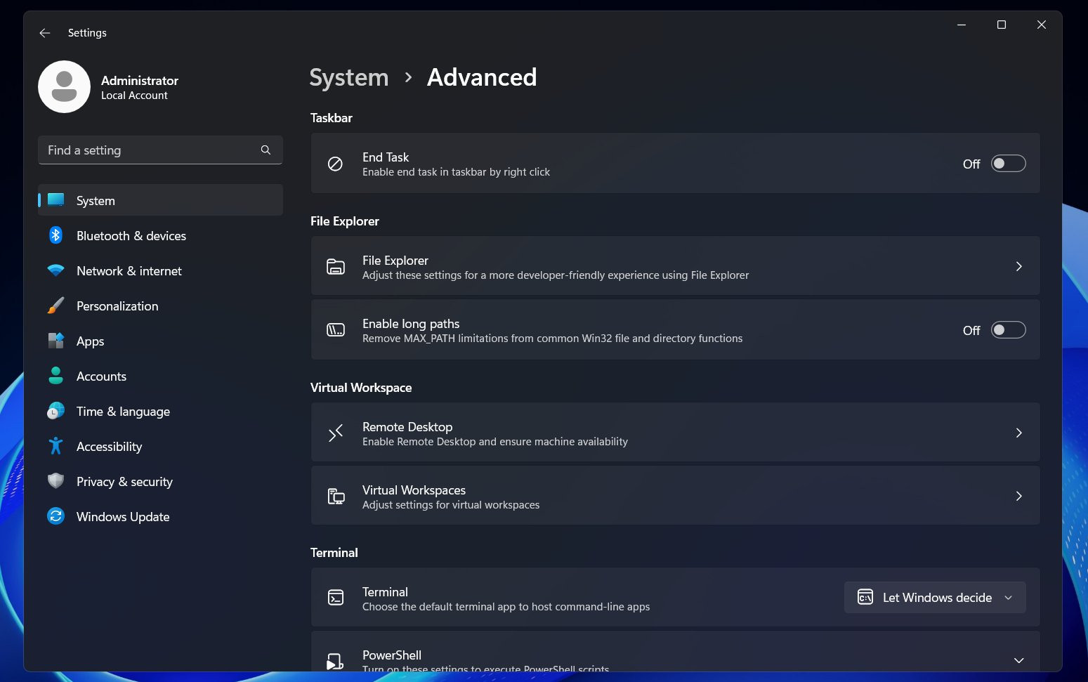 由于当前Windows11的开发者设置页面中许多功能的不仅仅只适用于开发者