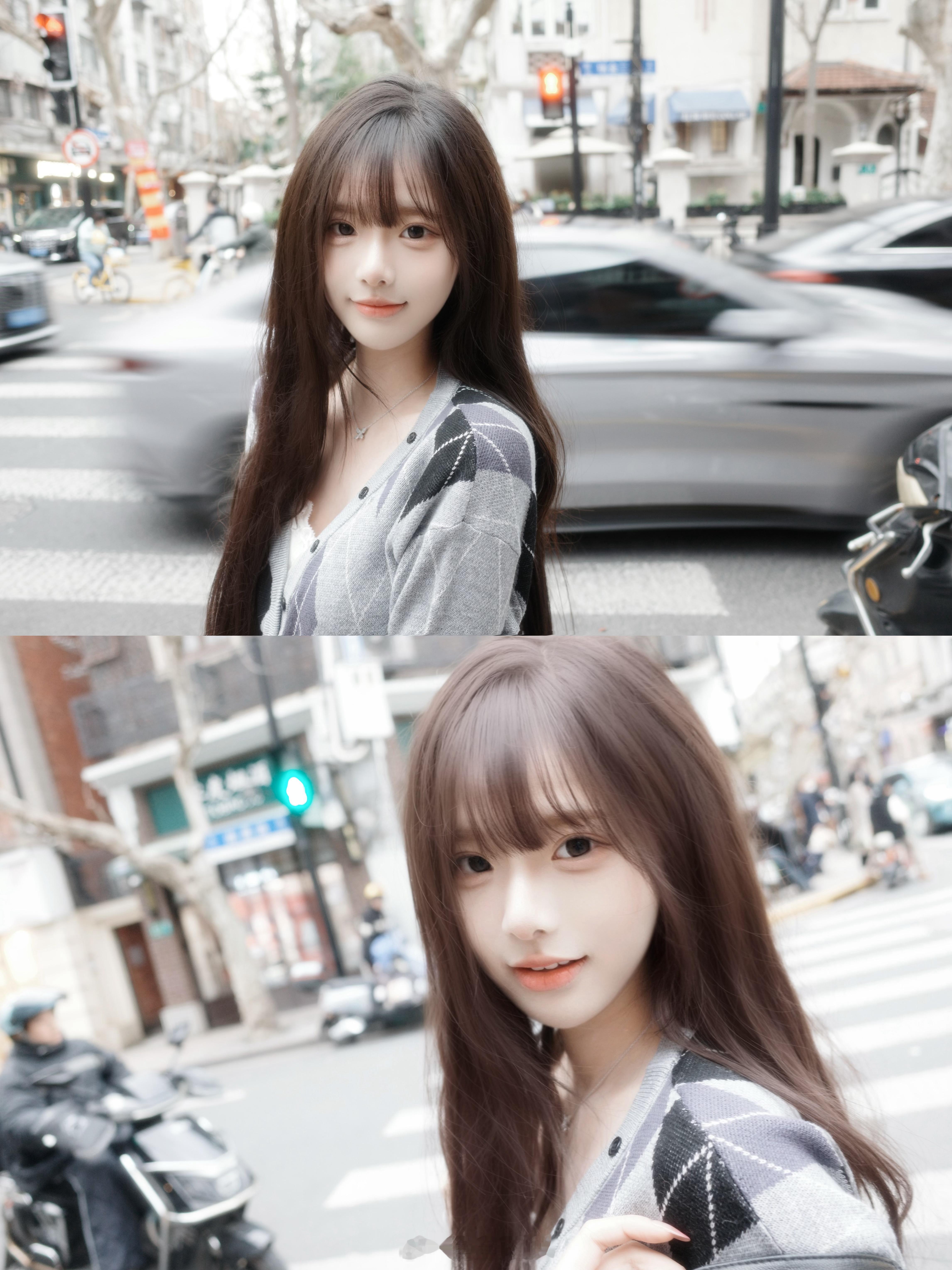 你温柔的长发在风中划过嘴角