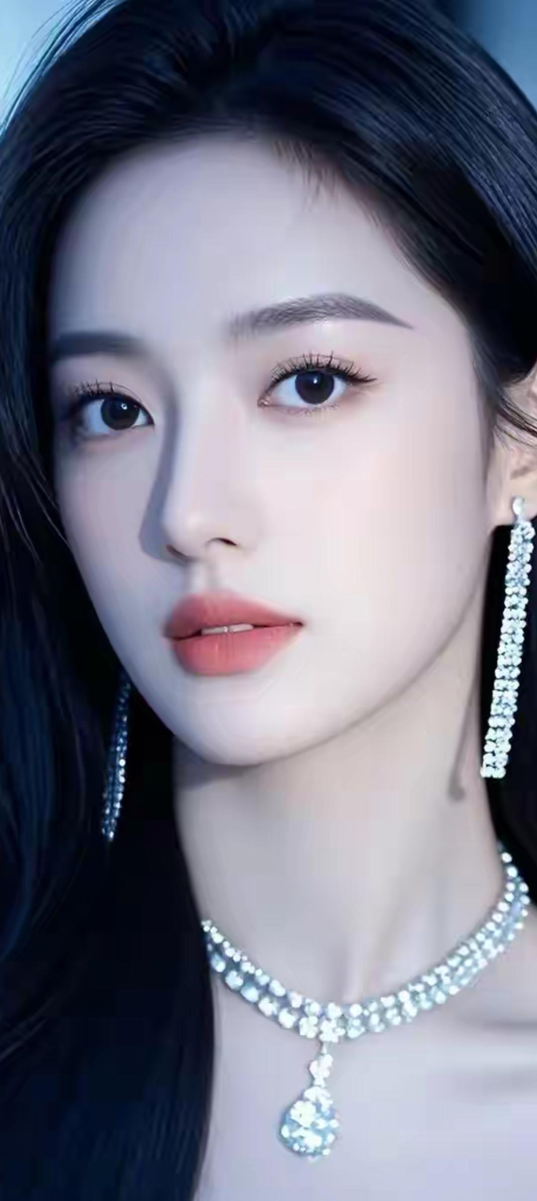 优雅黑发美人，闪耀珠宝配饰，尽显高贵气质！
