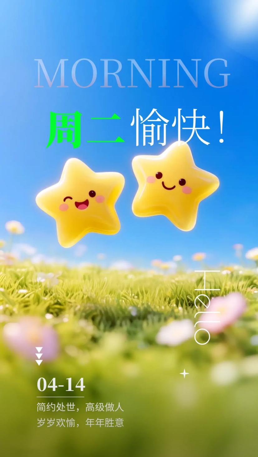 春晨问安，春风入户添祥瑞，福运临门岁月长。2026./04.14.[