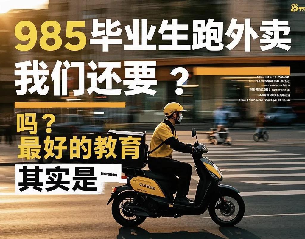 985毕业生送外卖，我们还要“鸡娃”吗？真正的好教育，其实是……近期，“985