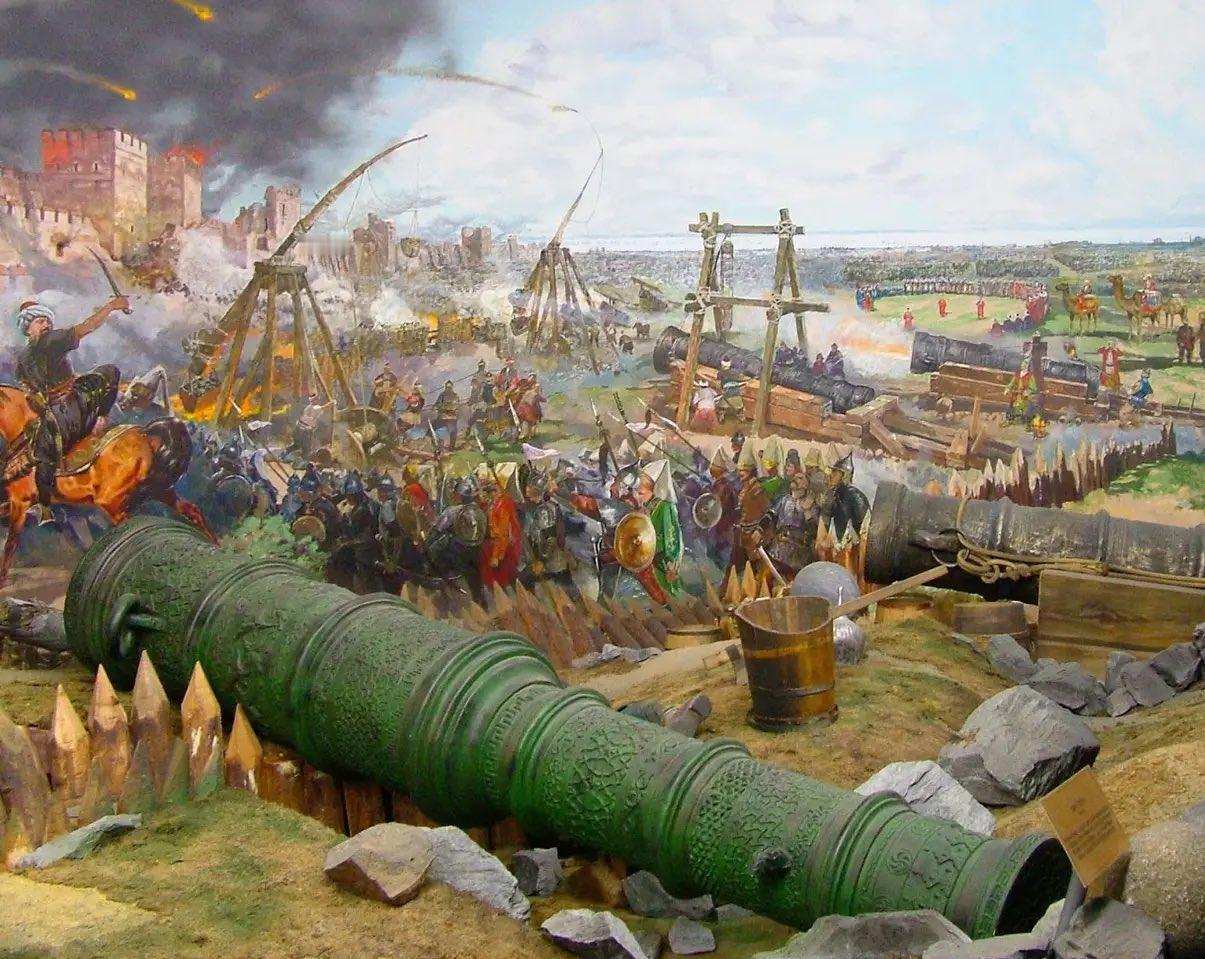 壮观：570年前青铜巨炮毁灭东罗马帝国千年统治！这是一幅陈列于土耳其伊斯坦布尔军