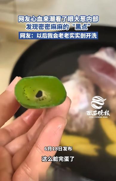 起鸡皮疙瘩了！一网友正准备切葱，突然心血来潮，没有像往常一样切成葱花，而是顺着葱