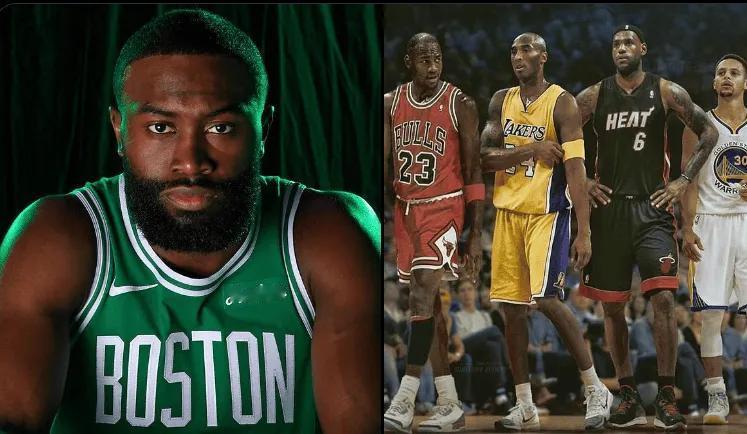 杰伦-布朗选历史5人组：库里、科比、乔丹、詹姆斯、比尔拉塞尔！5号位当然有