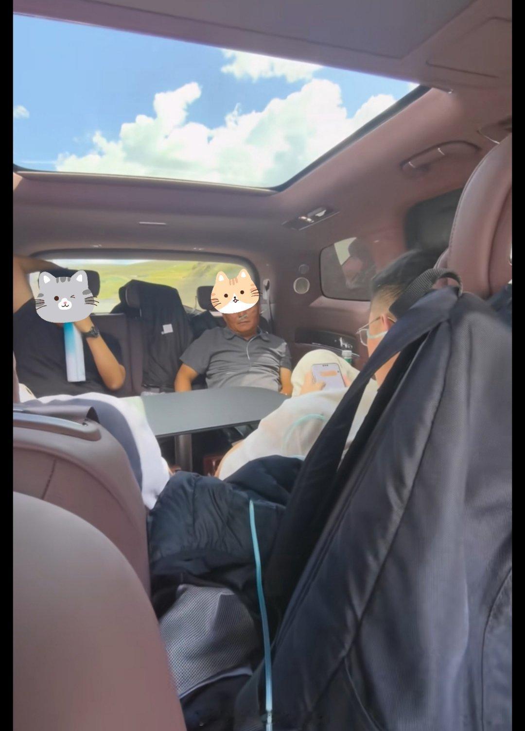 海拔4000米，车主开着智界V9全车人吸氧[doge]。车载制氧机（M9，V9，G9可选）这个配置除