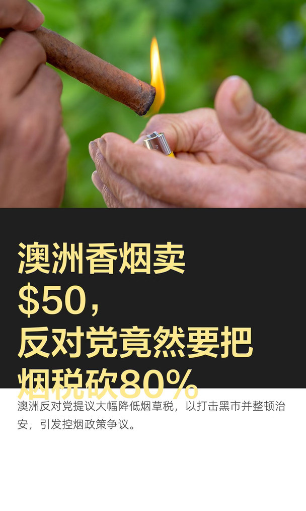 澳洲香烟卖$50，反对党竟然要把烟税砍80%