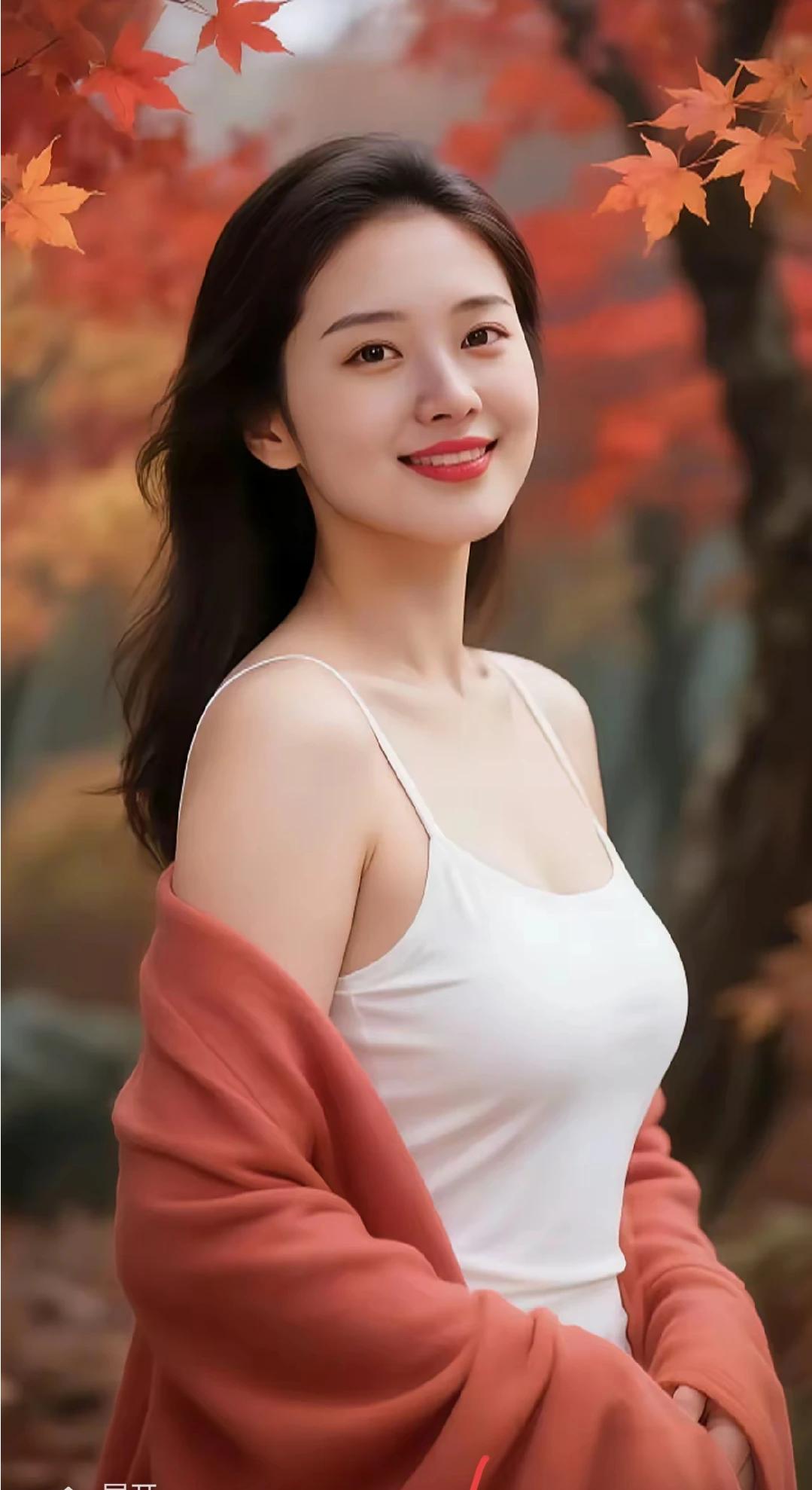 上联：丹枫醉岭披霜色，下联：层林尽染百舸流。