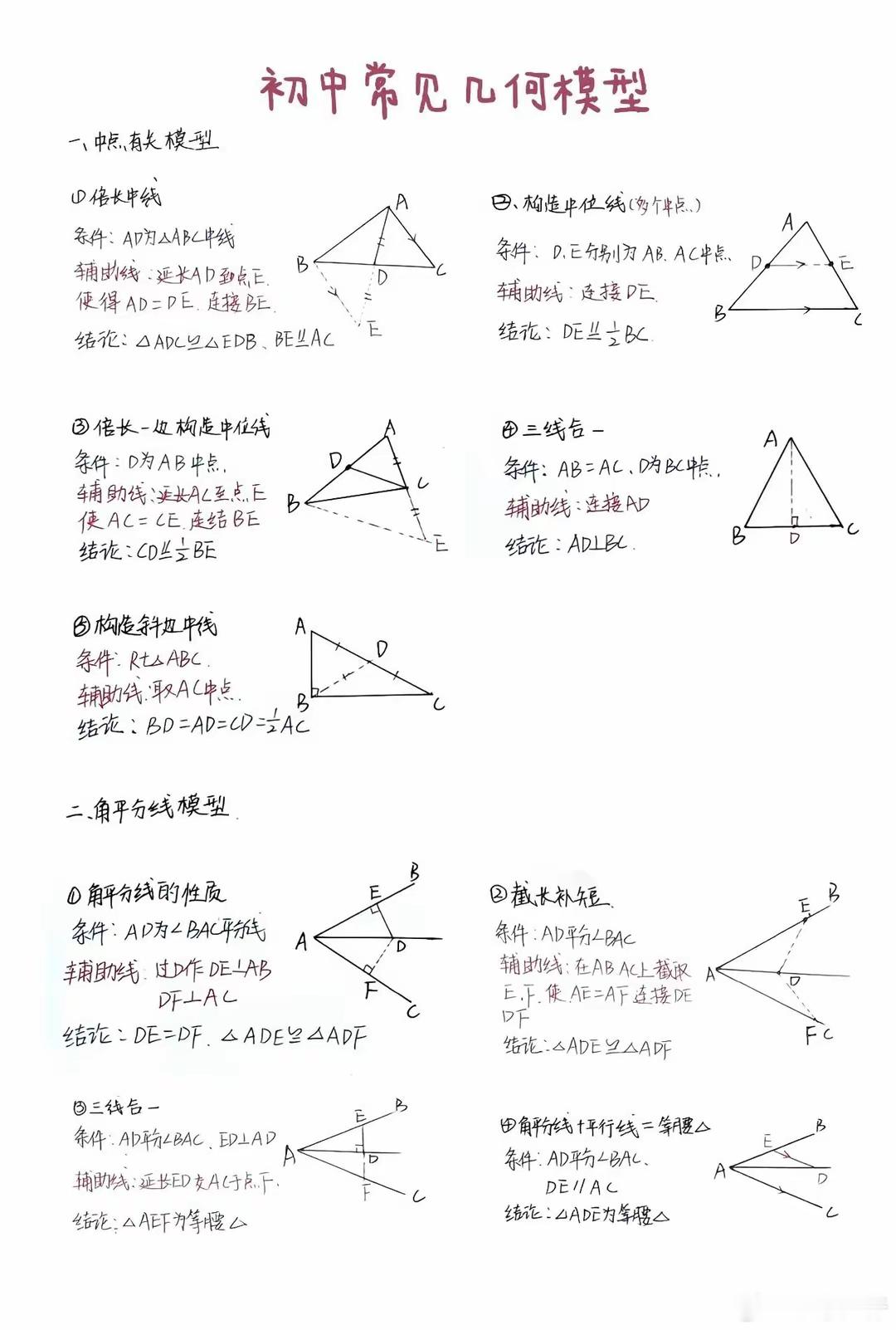 初中数学|中考常考9种几何模型​​​