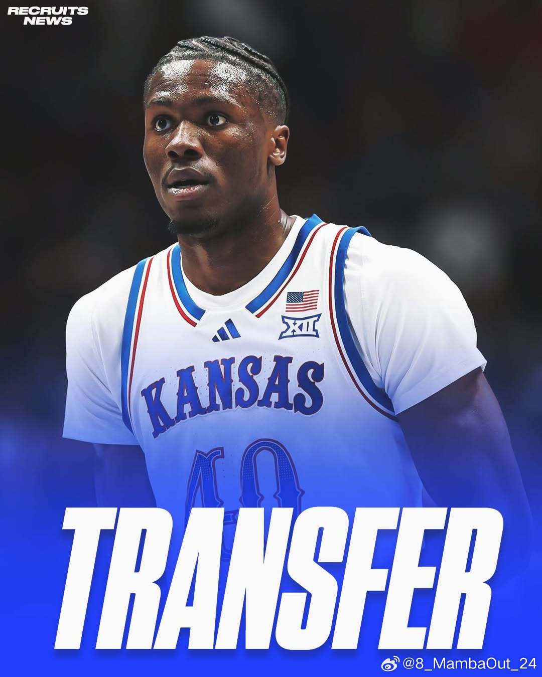 堪萨斯大学内线弗洛里·比东加(FloryBidunga)将进入转学窗口这位身高