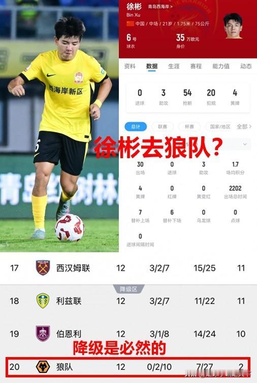 这是我听到今天最大的笑话，就徐彬去狼队能踢上比赛？看饮水机都没资格吧？反正我个