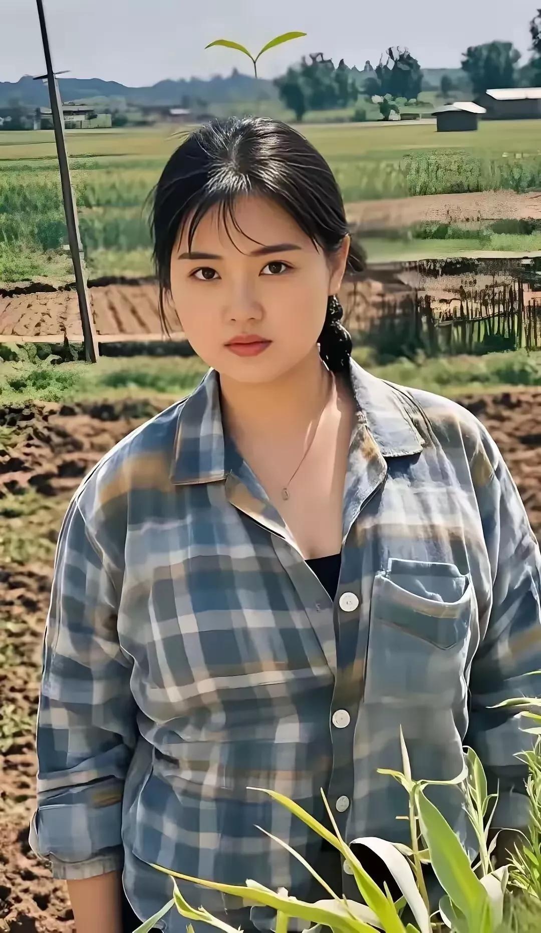田园少女风，格子衬衫，自然清新，绿意盎然。