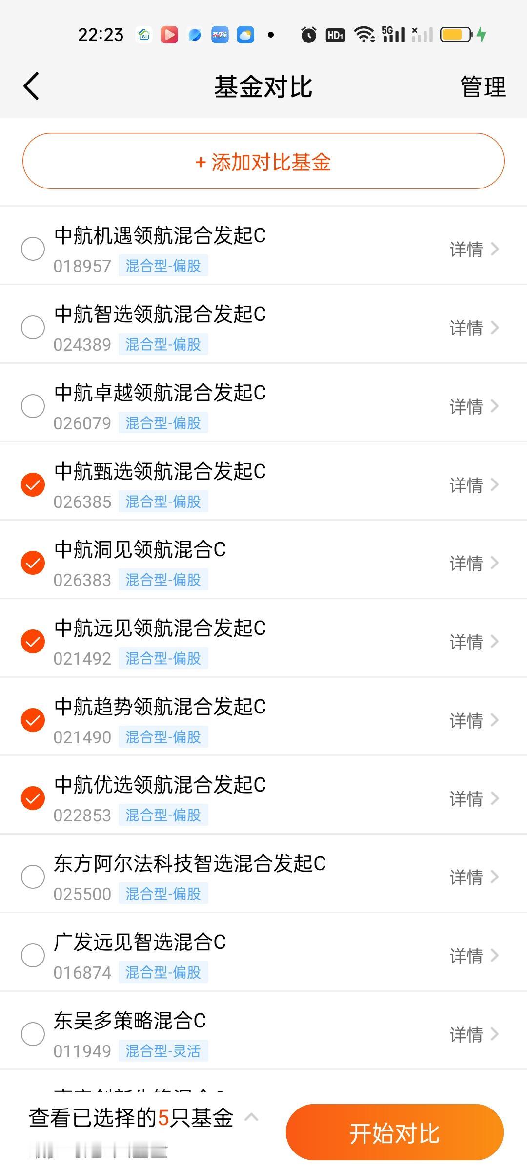 中航领航辈的基金大家应该都非常熟悉了，去年有五大领航，今年又新增了三大领航，目前