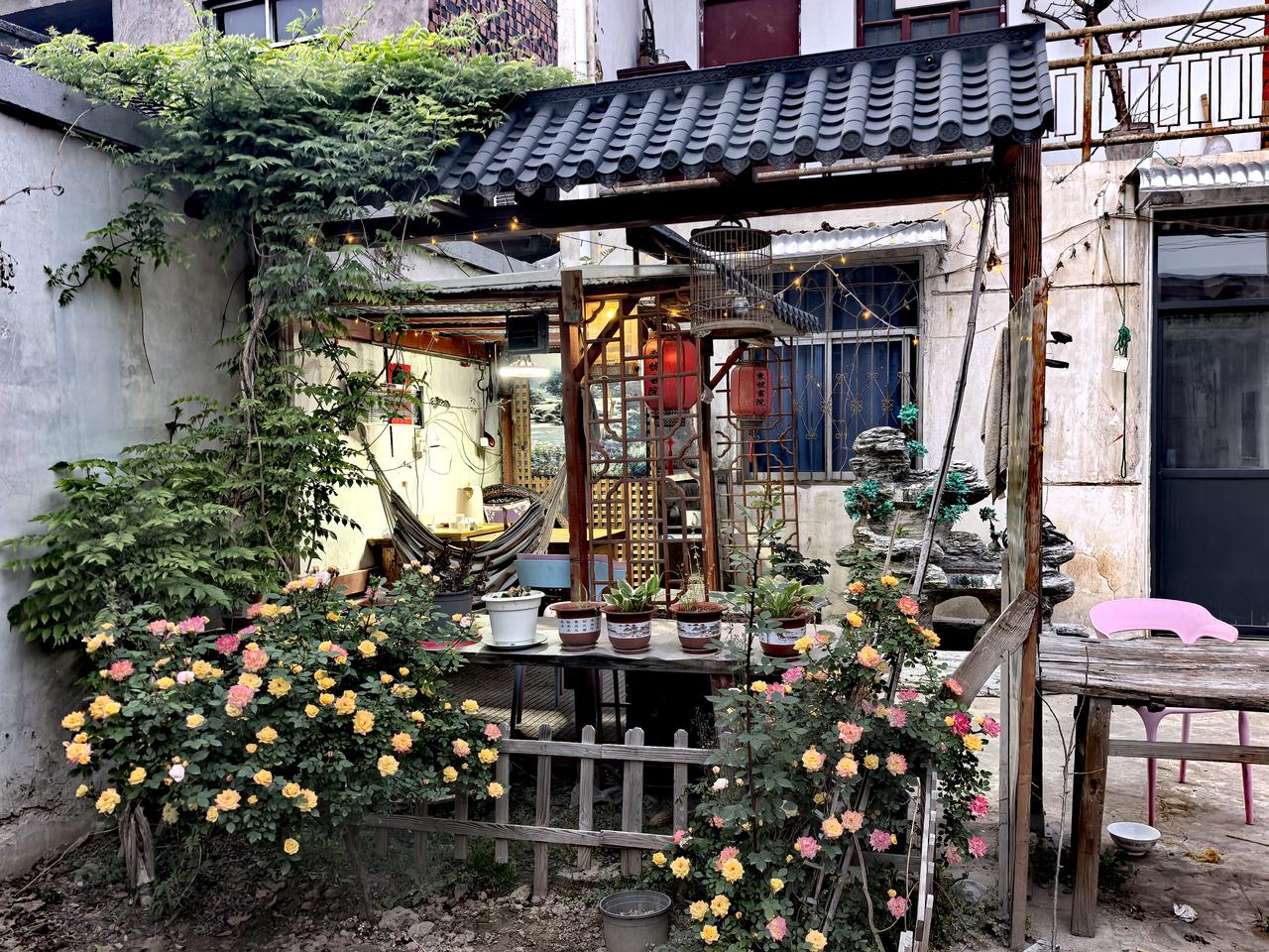 去年4月份退休后，回到距省会30公里的老家。把闲置20年小院本着就简的原原则，简