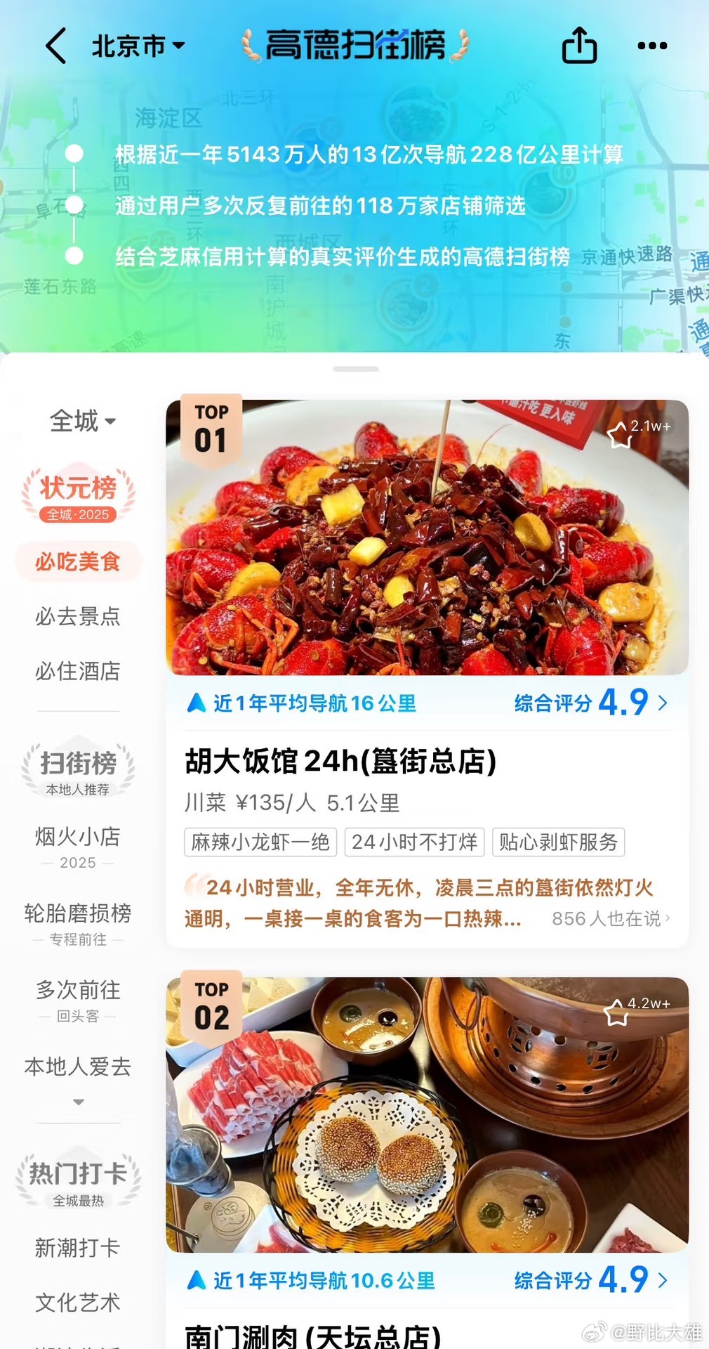 一直觉得那些藏在巷子里的小店特别珍贵，没华丽装潢，却靠味道留住人。高德扫街榜的烟