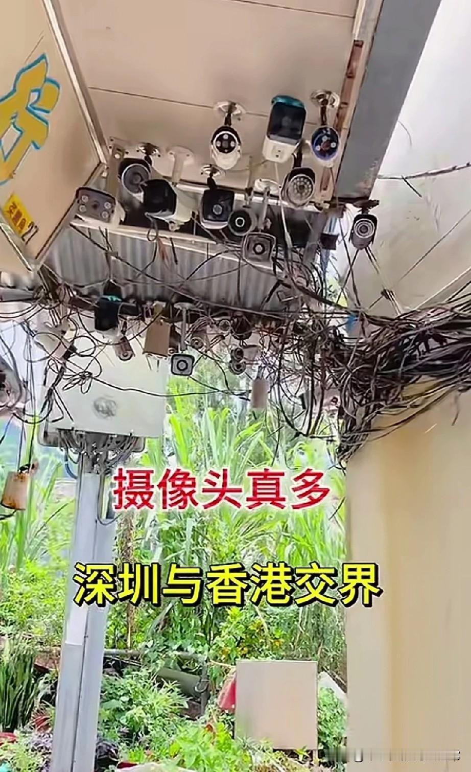 深圳香港交界摄像头丛林！深圳和香港交界的小巷里，摄像头扎堆到让人密集恐惧症