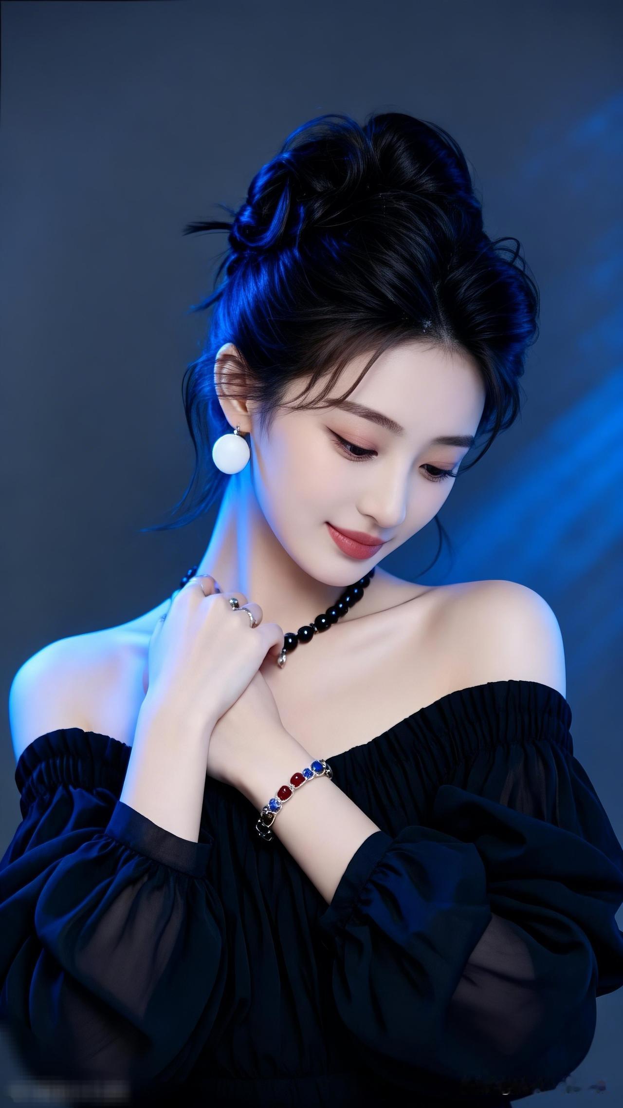 优雅黑裙，珠宝闪耀，尽显女性魅力。你认为最有气质的美女是谁？