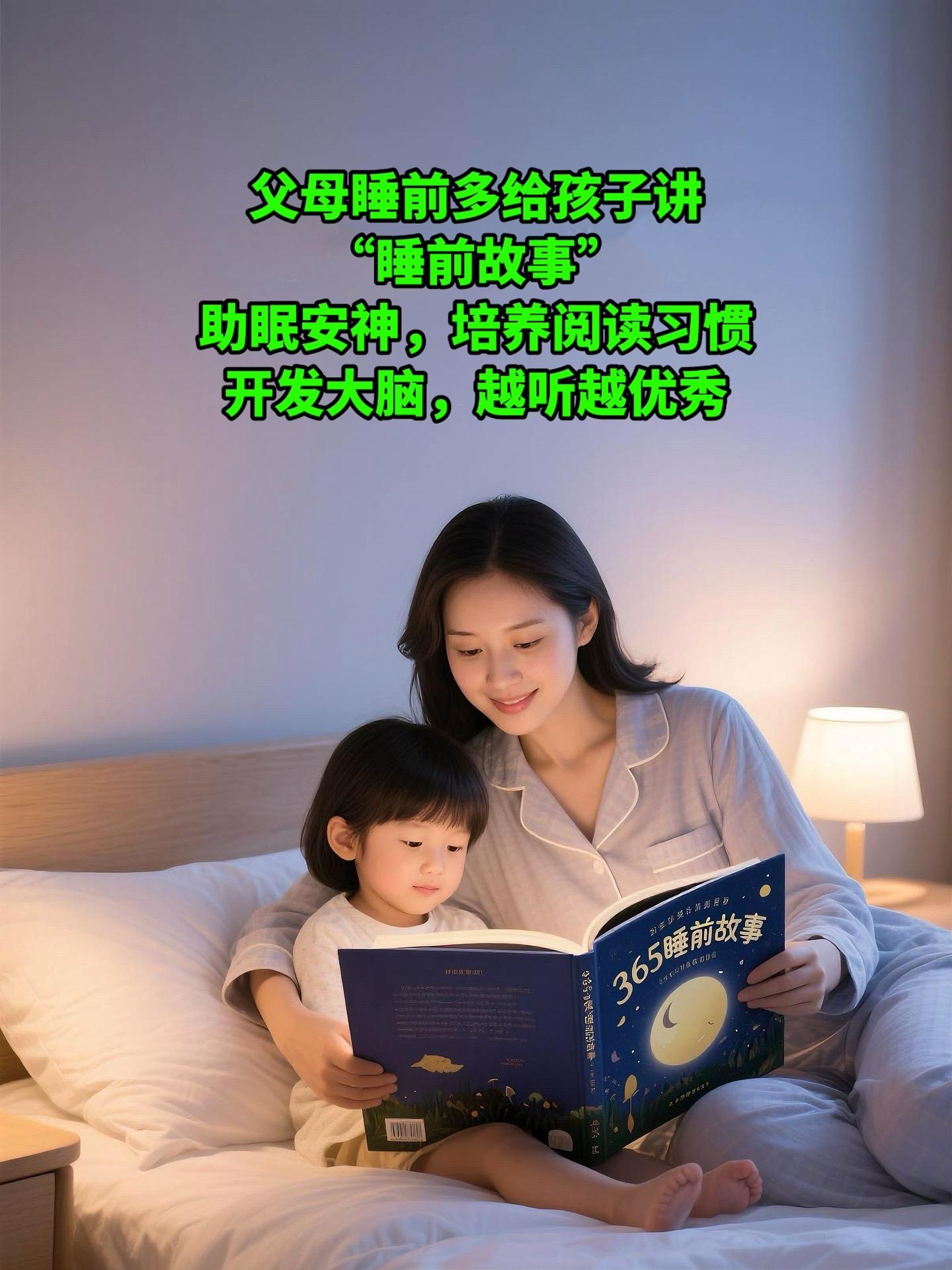 睡前多陪孩子读睡前故事，不仅可以增进亲子关系，还可以提高语言，表达能力...
