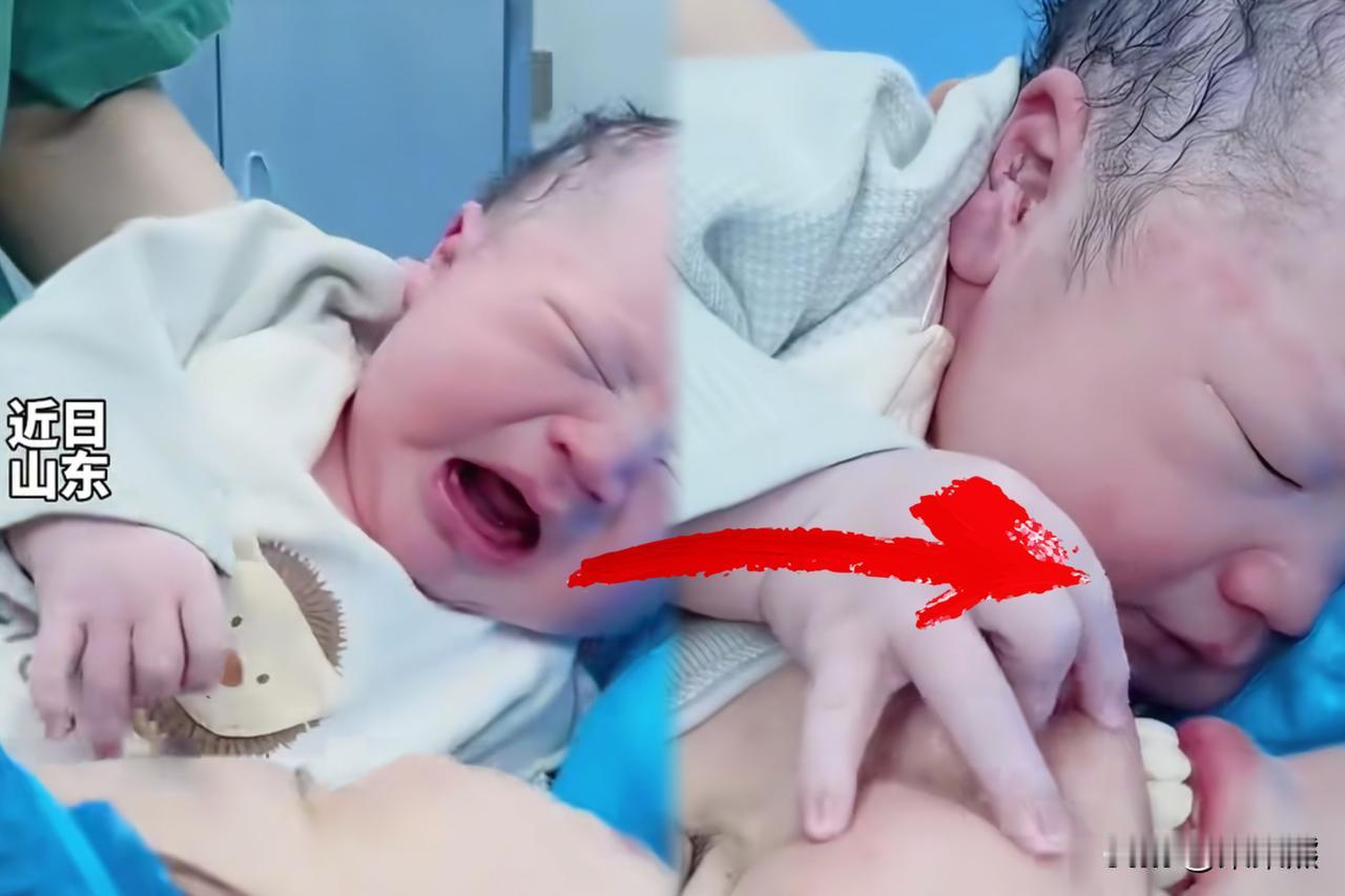 我跟你说个事儿，你听了别不信。原本哭的撕心裂肺的婴儿，在接触到妈妈时瞬间安静下