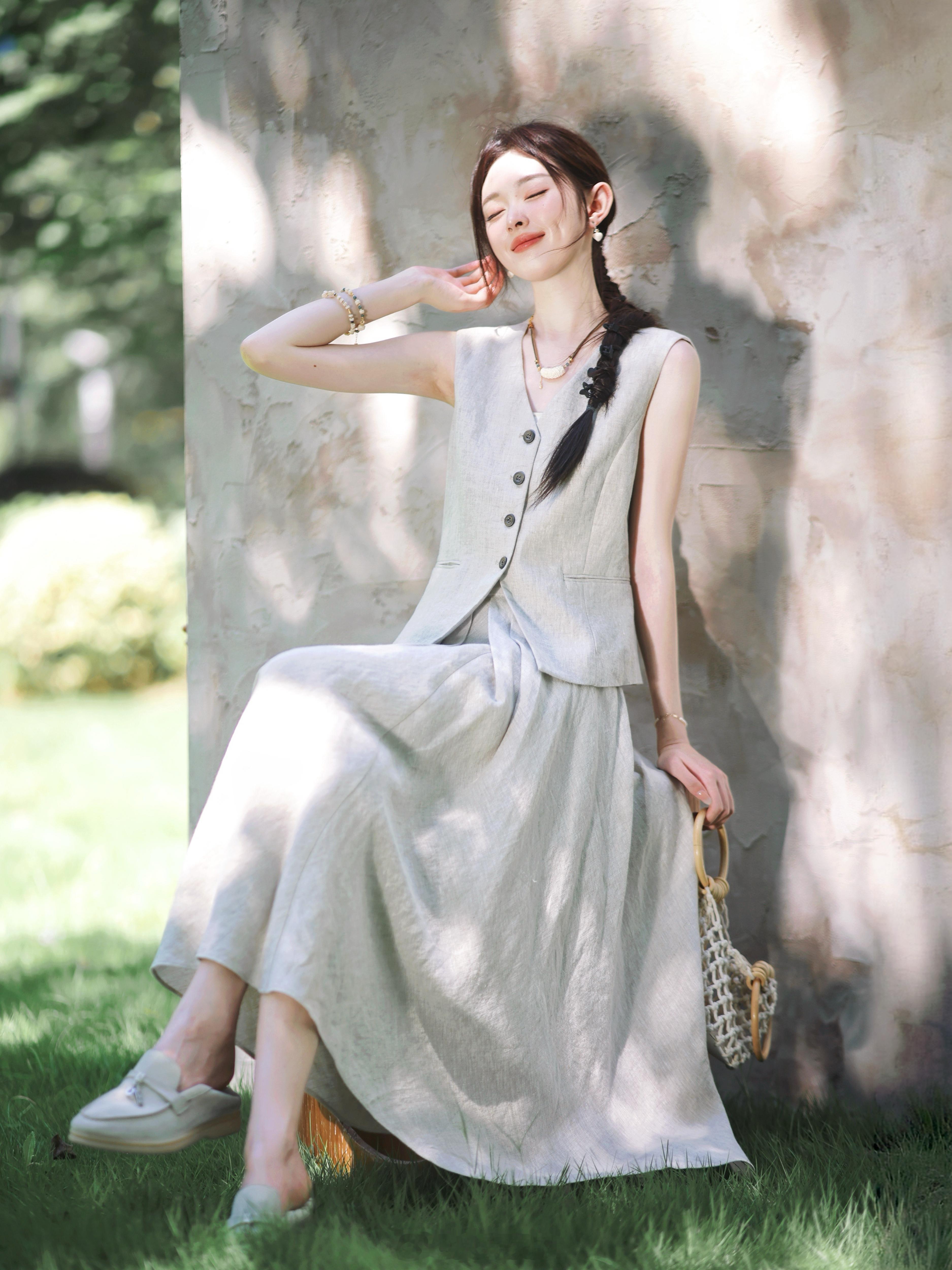 本粒宣布：很会过夏天的衣服出现了～100%进口雨露麻凉感舒适和松弛好看平衡的刚