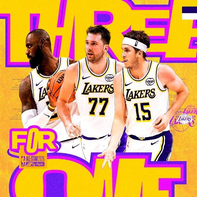 湖人官推今天刷屏：三倍投票日，给詹姆斯、东契奇、里夫斯冲票！东契奇222