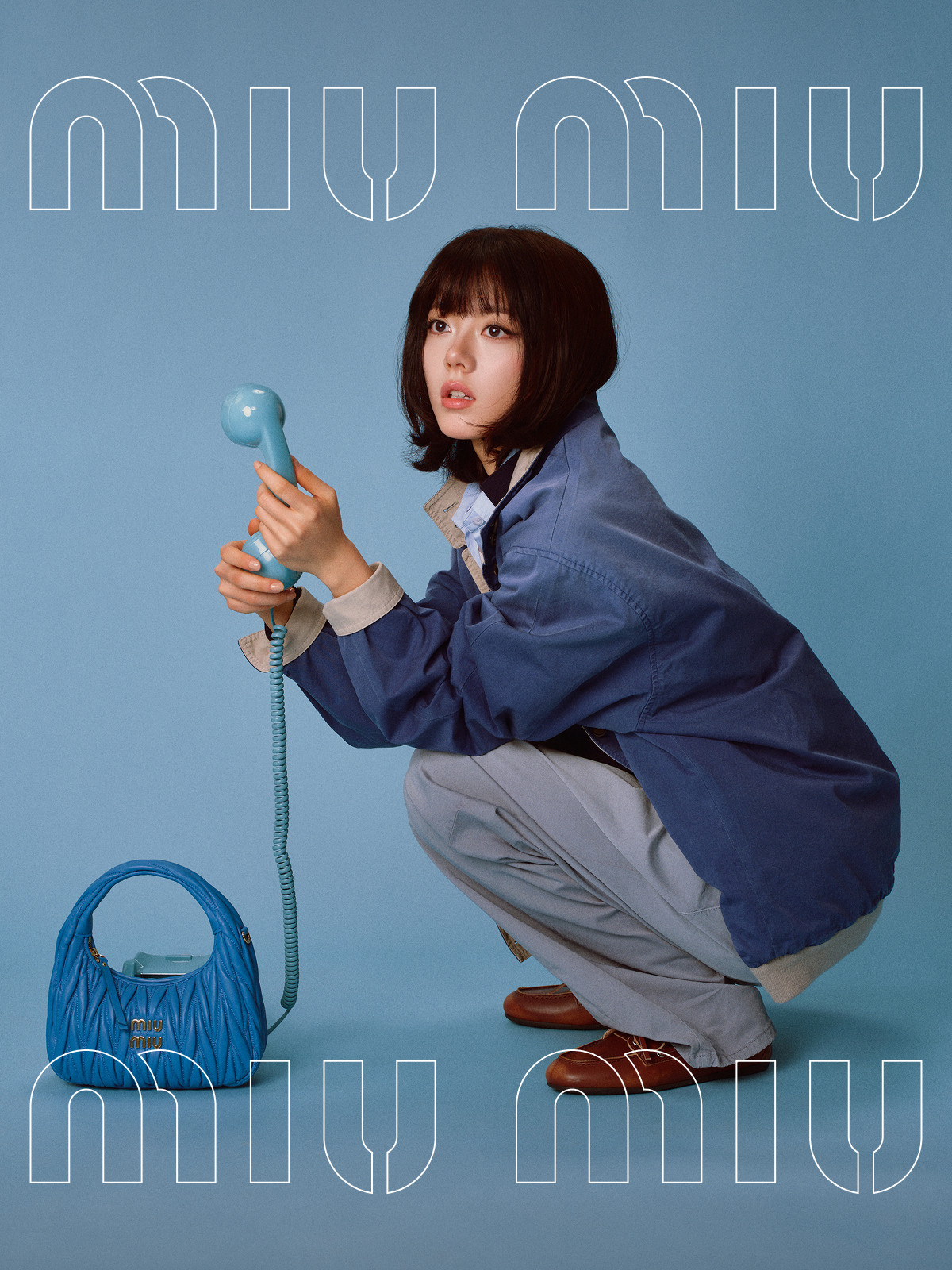 赵今麦｜MiuMiu物料不带停，第三日的精彩大片持续更新，今天是蓝色系活力