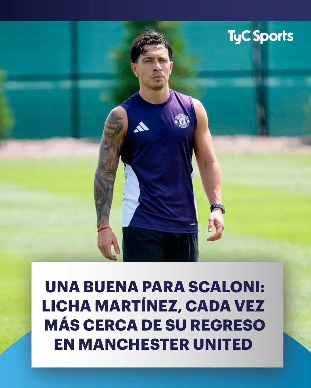 好消息👏🔜🇦🇷因膝伤休战八个月后，利桑德罗·马丁内斯即将重返赛场。他已
